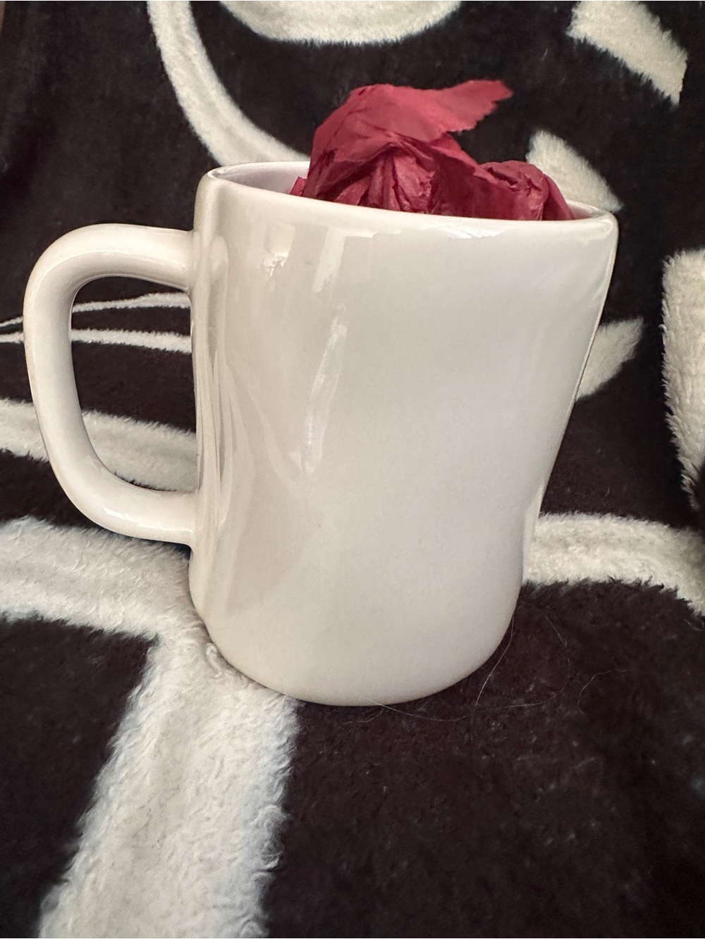 Rae Dunn White Ceramic Mug with Black 'DUNN FUND' Lettering - Picture 3 of 4